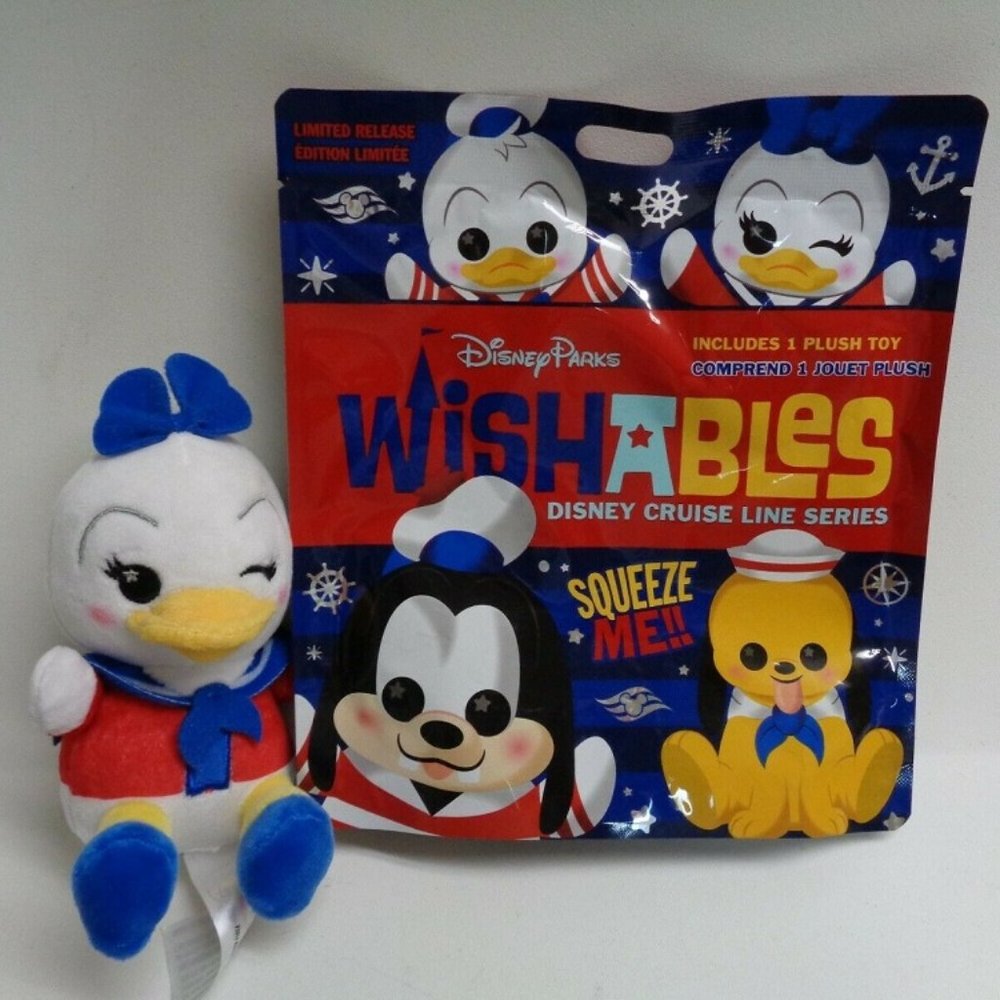 Disney Cruise Line Daisy Duck Wishable plush, height 5 inches, new with tag